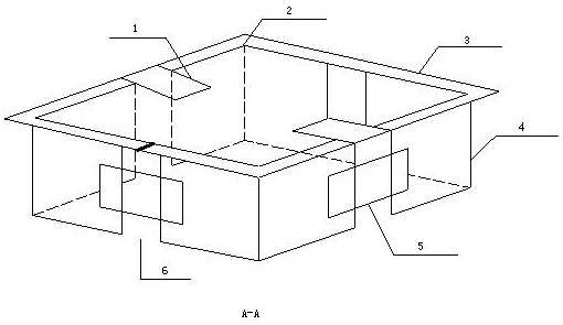 Waterproof construction method for latticed column to penetrate through foundation slab