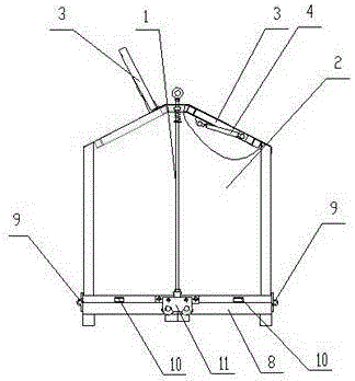 Bottom cap self-opening type garbage collection box