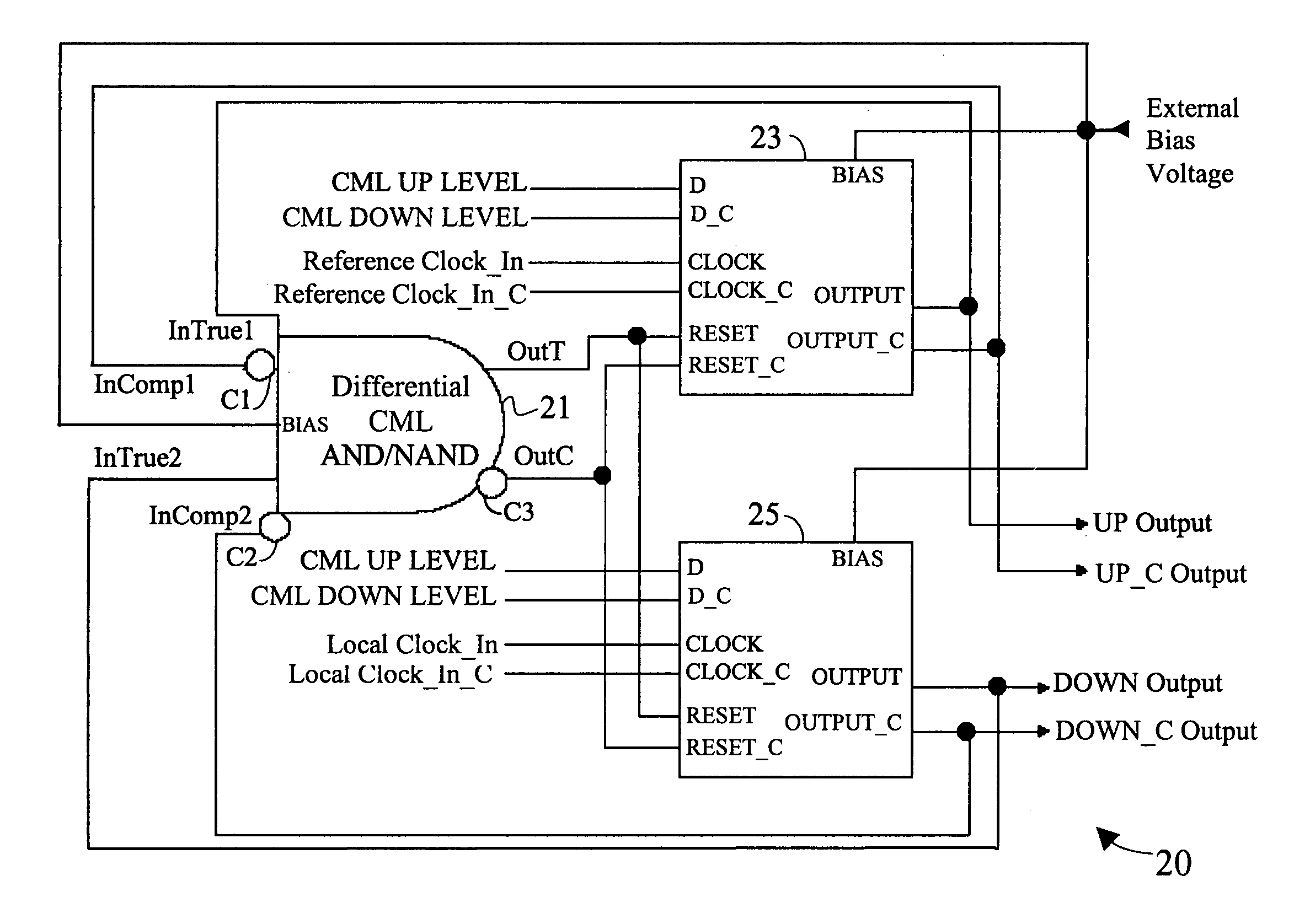 Differential master/slave CML latch