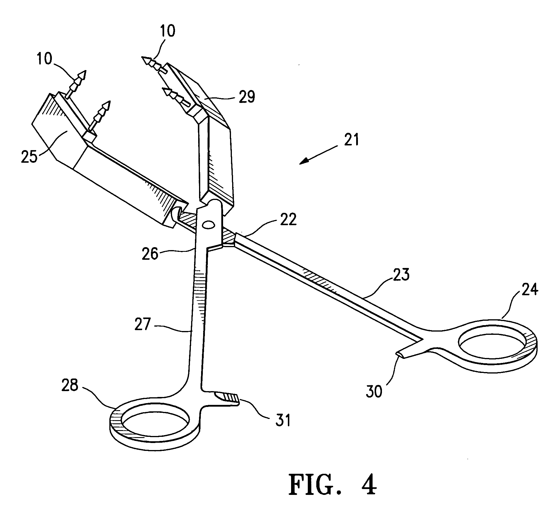 Uterine artery occlusion staple