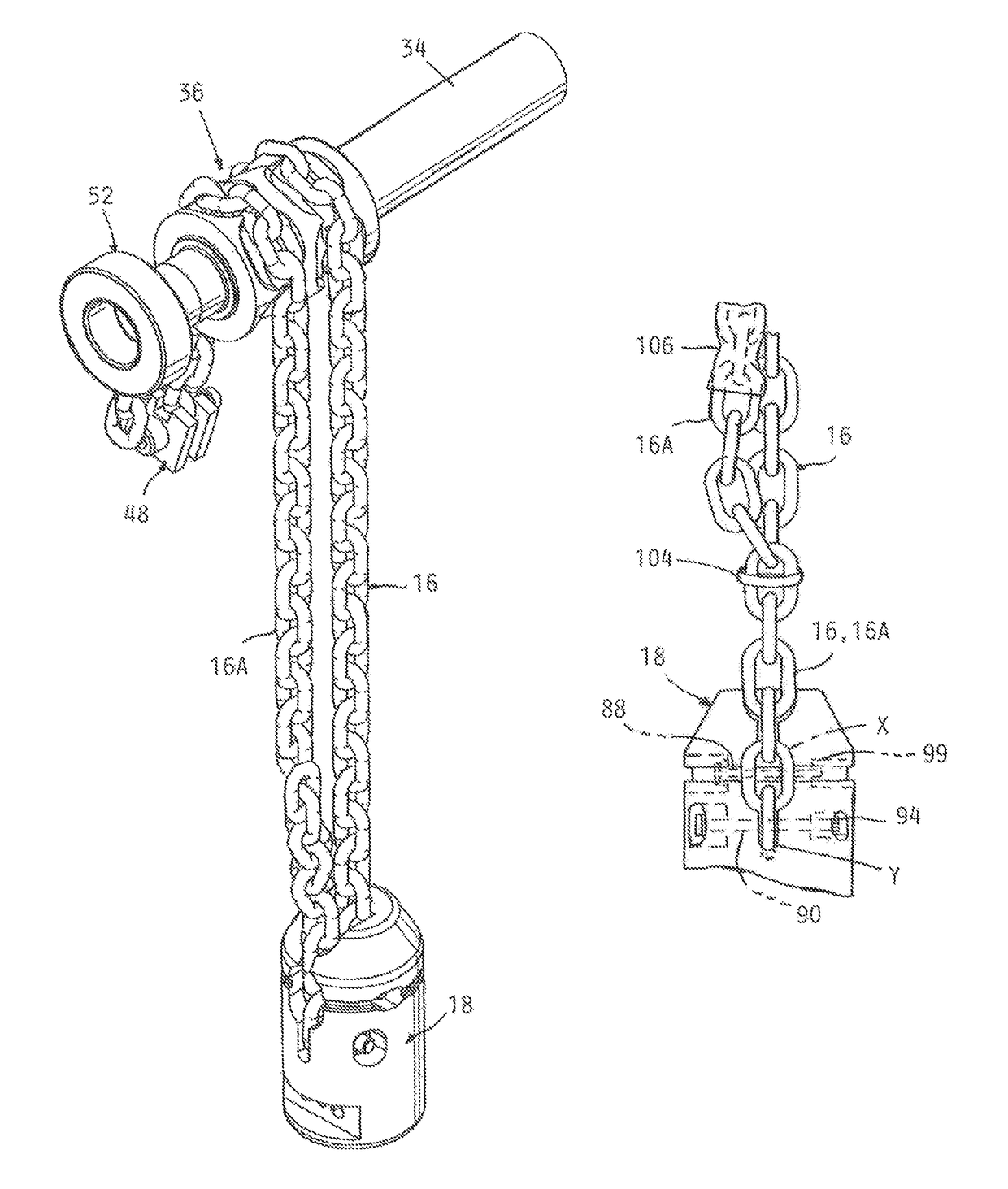 Safety arrangement for a hoist