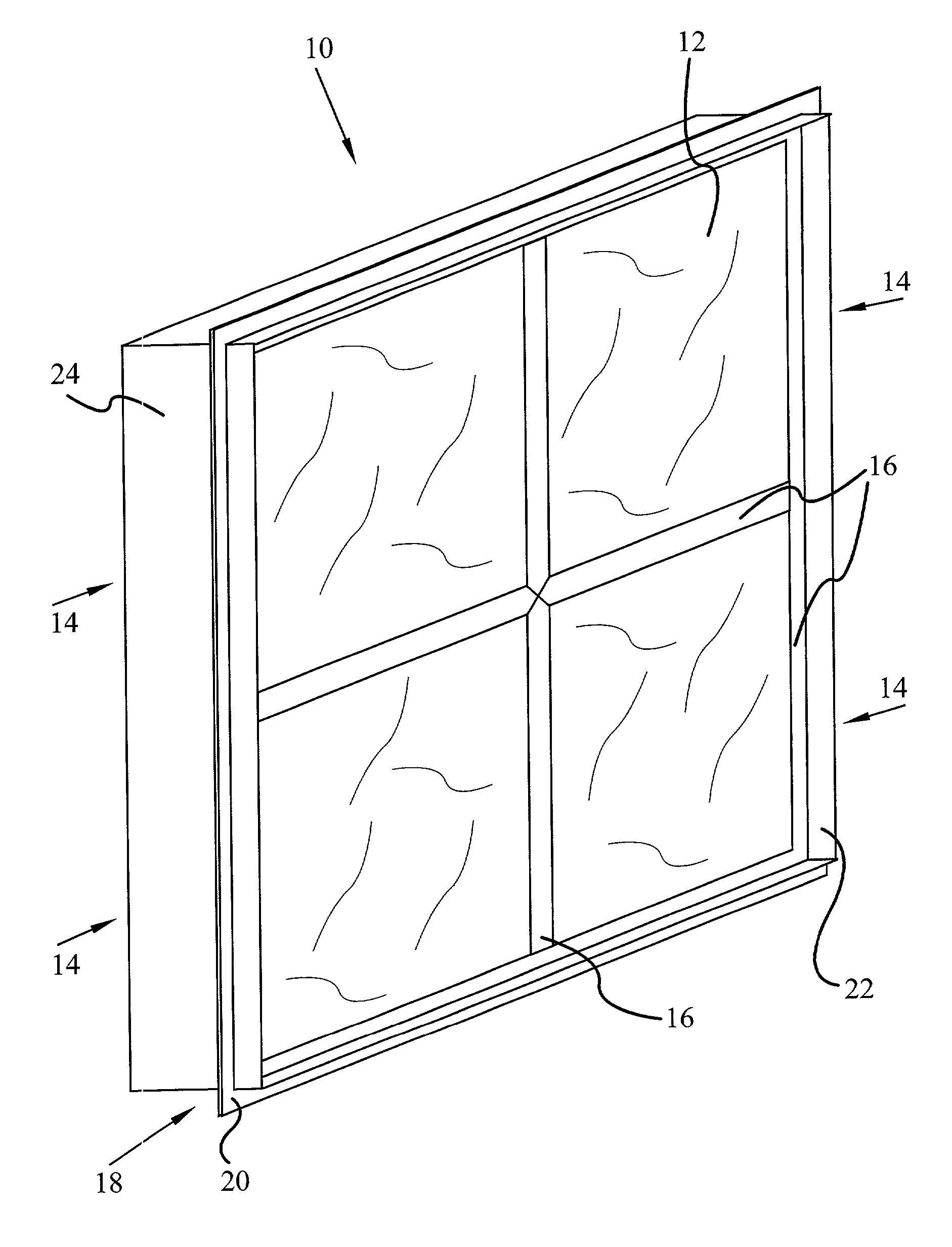 Glass block structure with phenolic resin framework