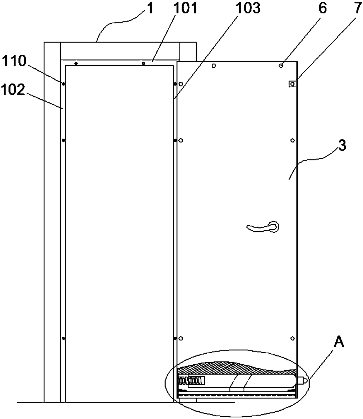 Sound-proof door structure