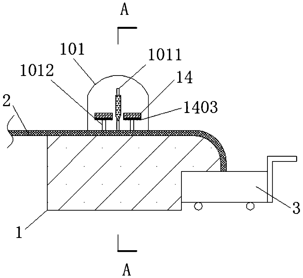 Cutting fixing device for preventing trimming and thread running of textile fabric