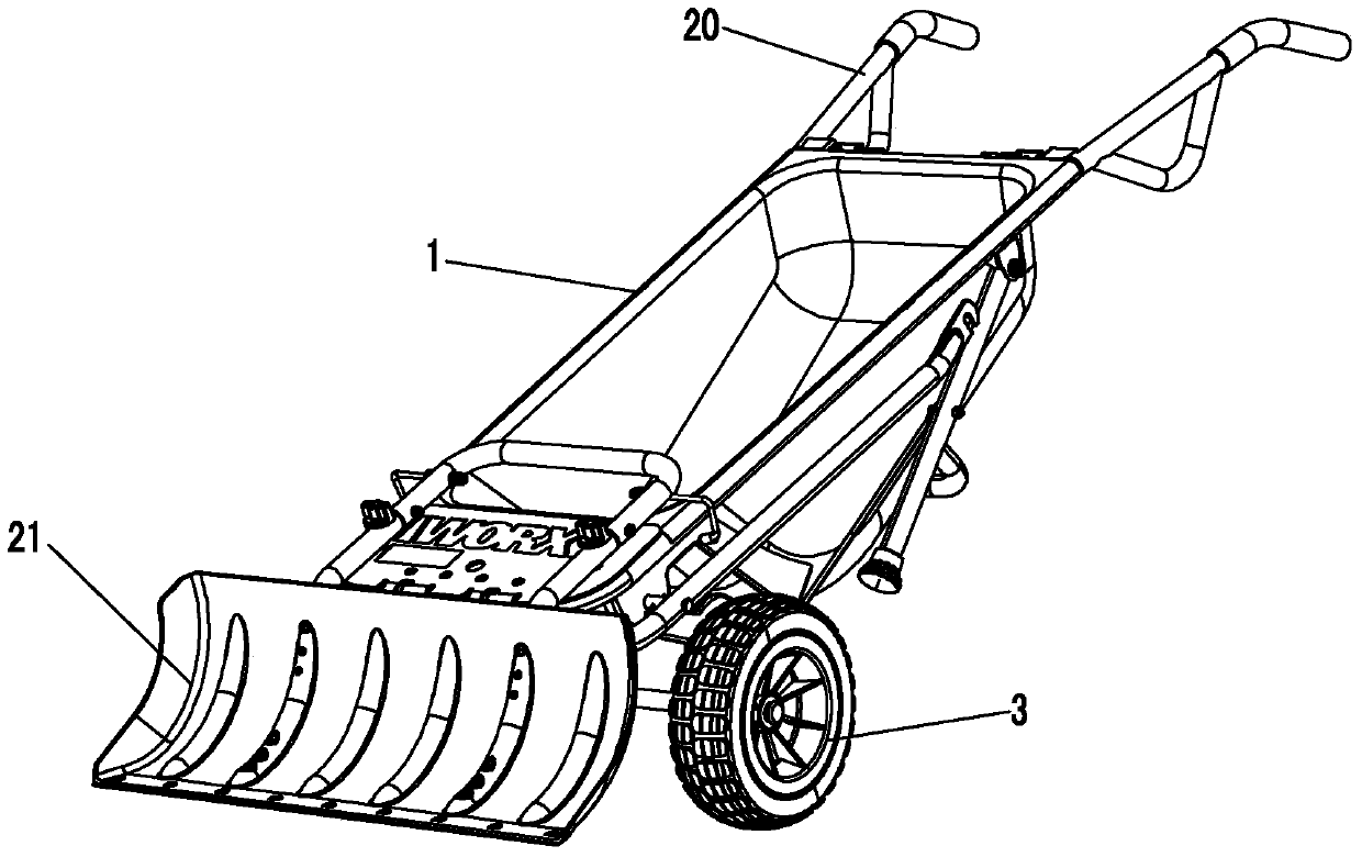 A trolley with snow removal function