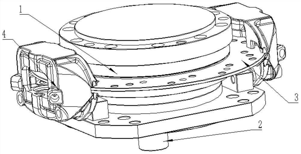 Double-hydraulic brake caliper planetary transmission for new energy tracked vehicle