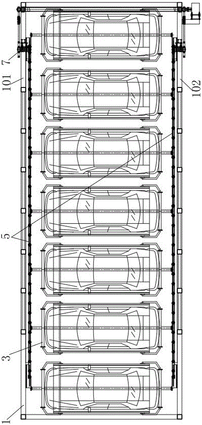 Translation circulating parking equipment