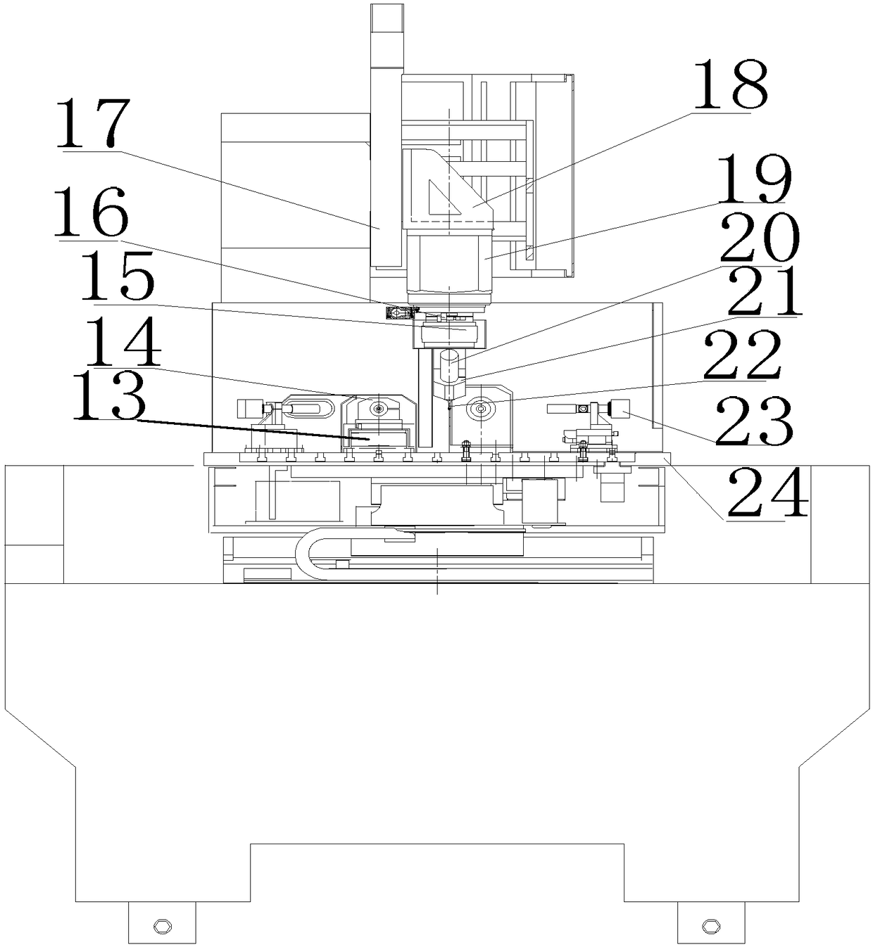 Machine tool for ultra-precision grinding of small-sized thin-walled complex structural parts