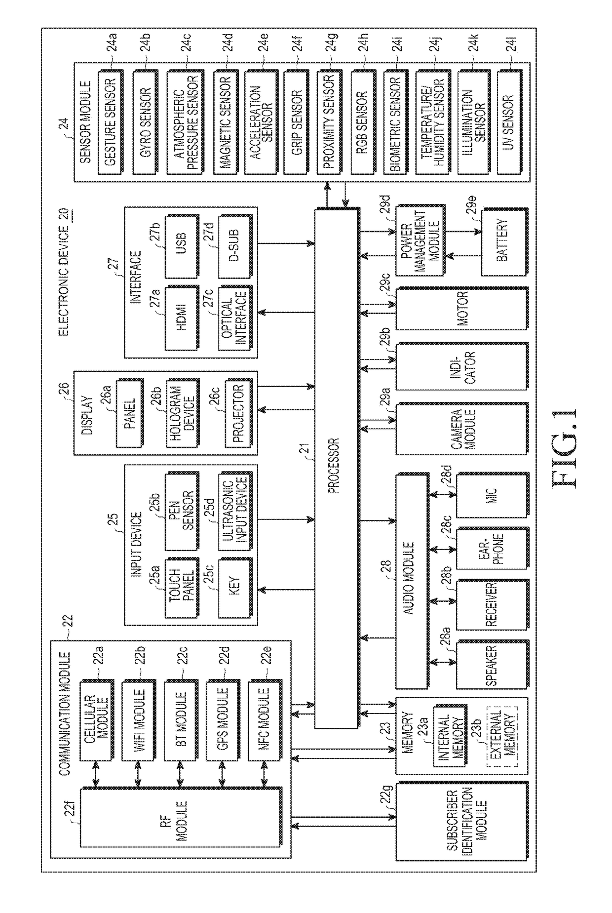 Electronic device with electromagnetic shielding member