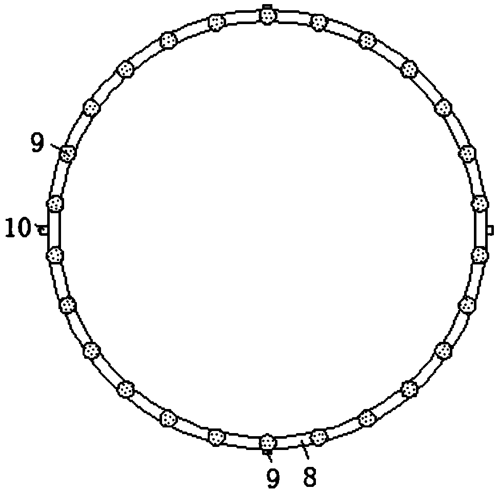 Stirring device used for circulating membrane contact bioreactor for river water