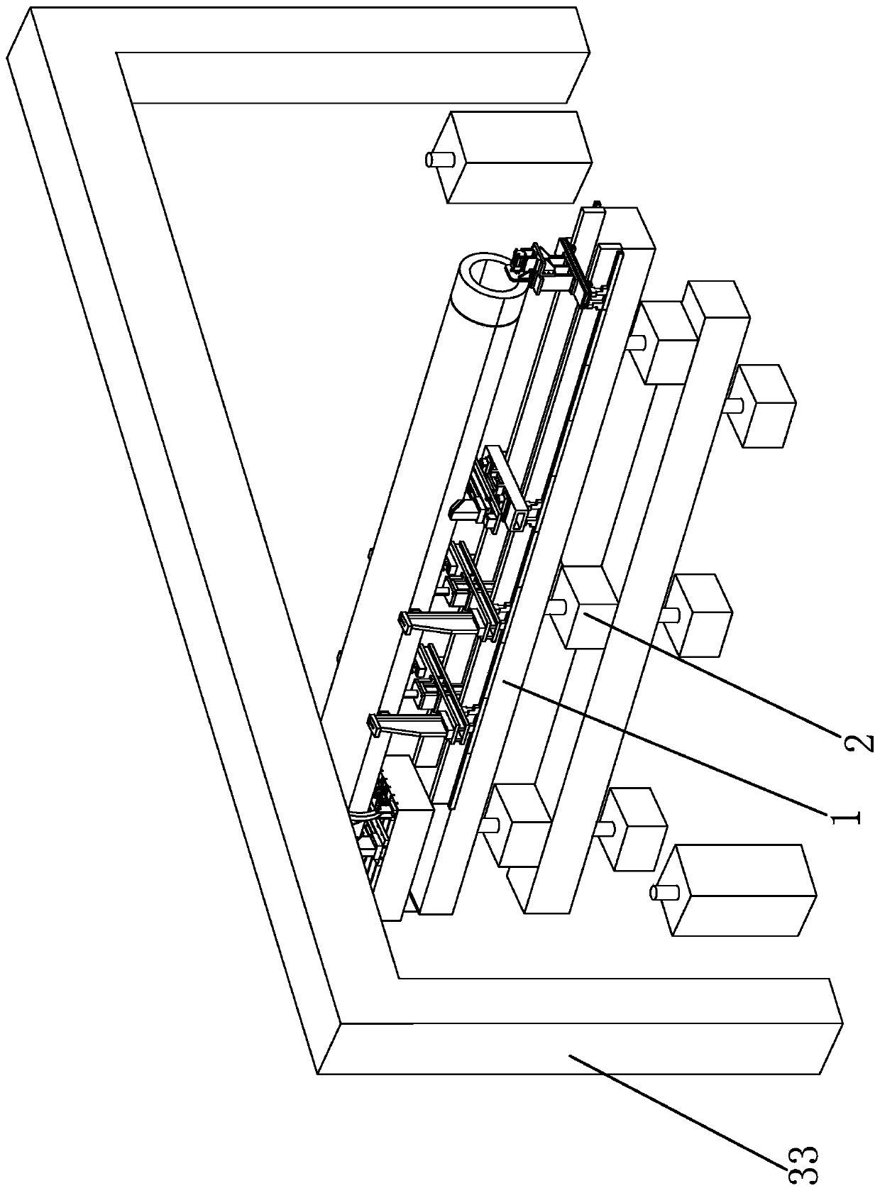 A lifting mechanism for manufacturing solar water heater tanks