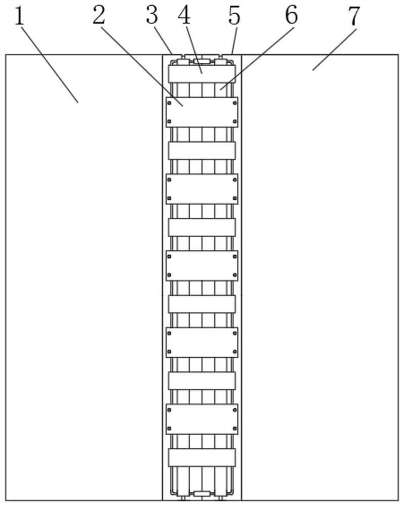 Preset building wall connecting device and using method thereof