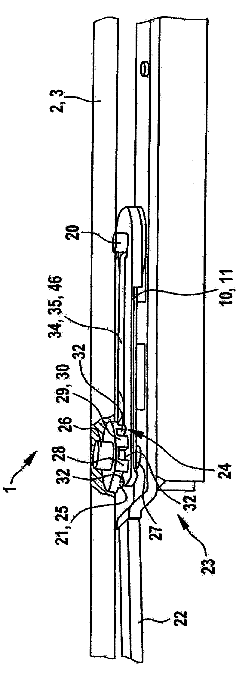 Hinged opening device for a window, a door, or the like