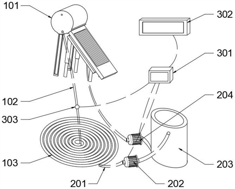 Hydraulic system matching device capable of linking with underfloor heating air conditioner