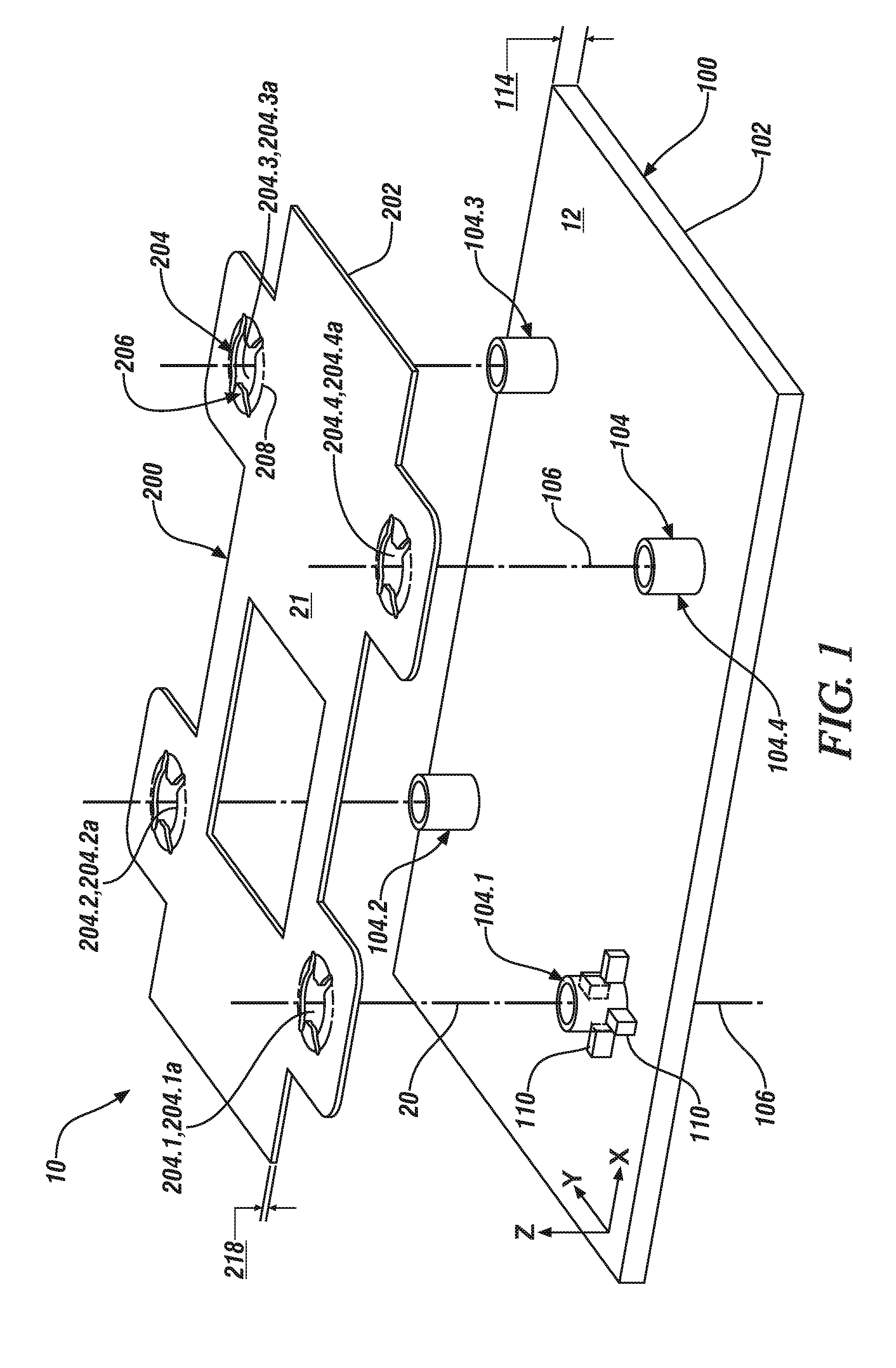 Self-retaining alignment system for providing precise alignment and retention of components