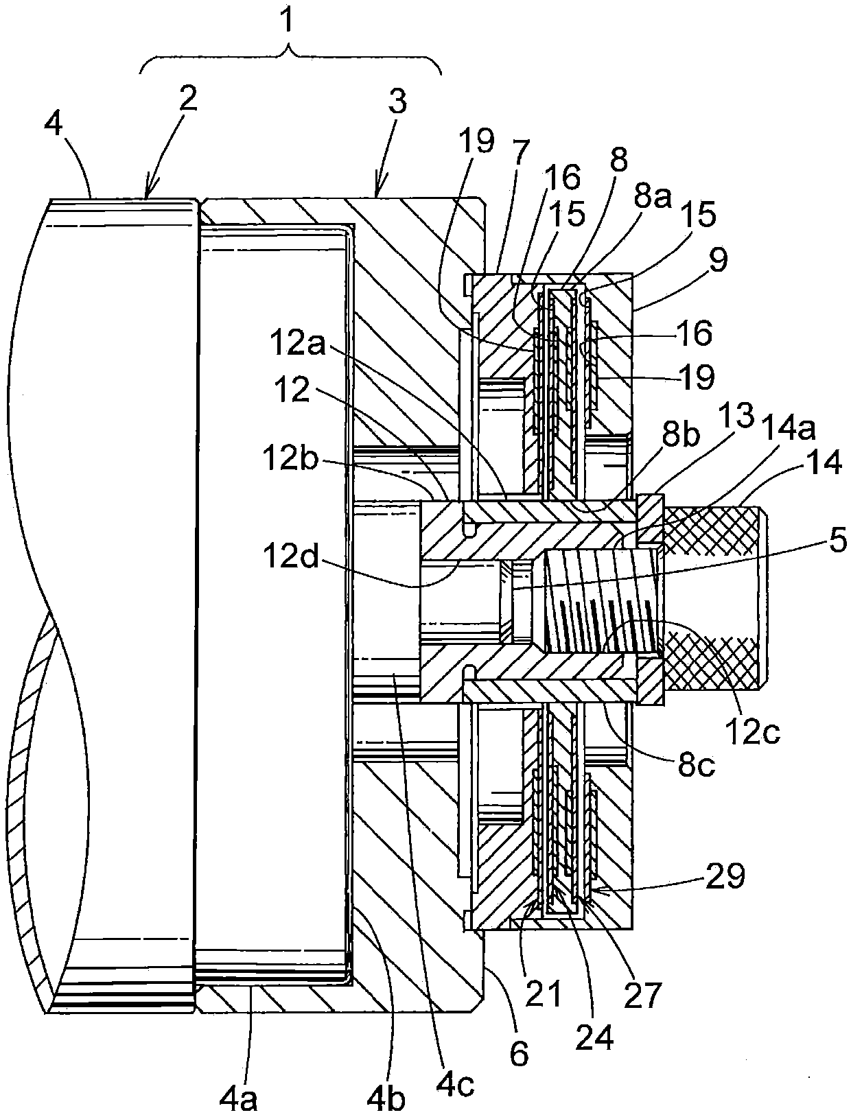 Rotation angle detection device and electric motor with rotation angle detection device equipped with same