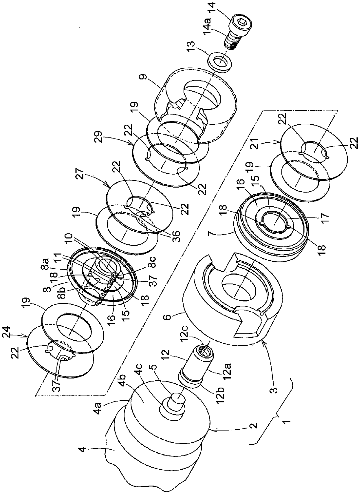 Rotation angle detection device and electric motor with rotation angle detection device equipped with same