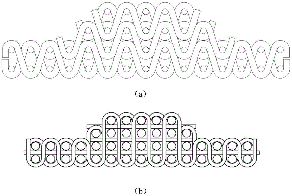 Tubular facesheet-linked fabric with ribs additionally arranged in circumferential/axial direction and preparation method thereof