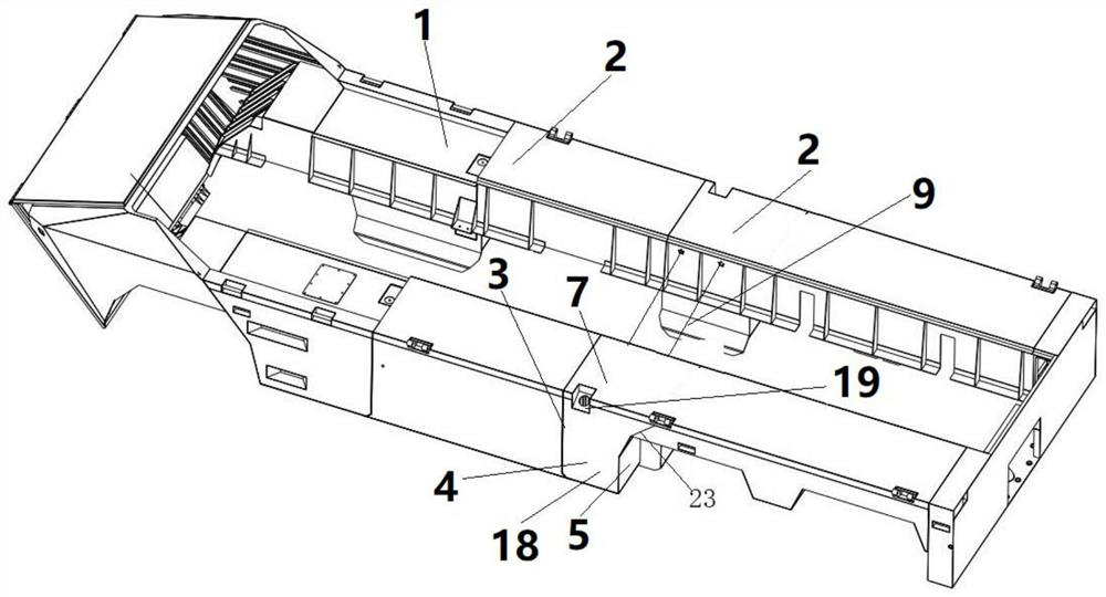 Body structure of an amphibious vehicle