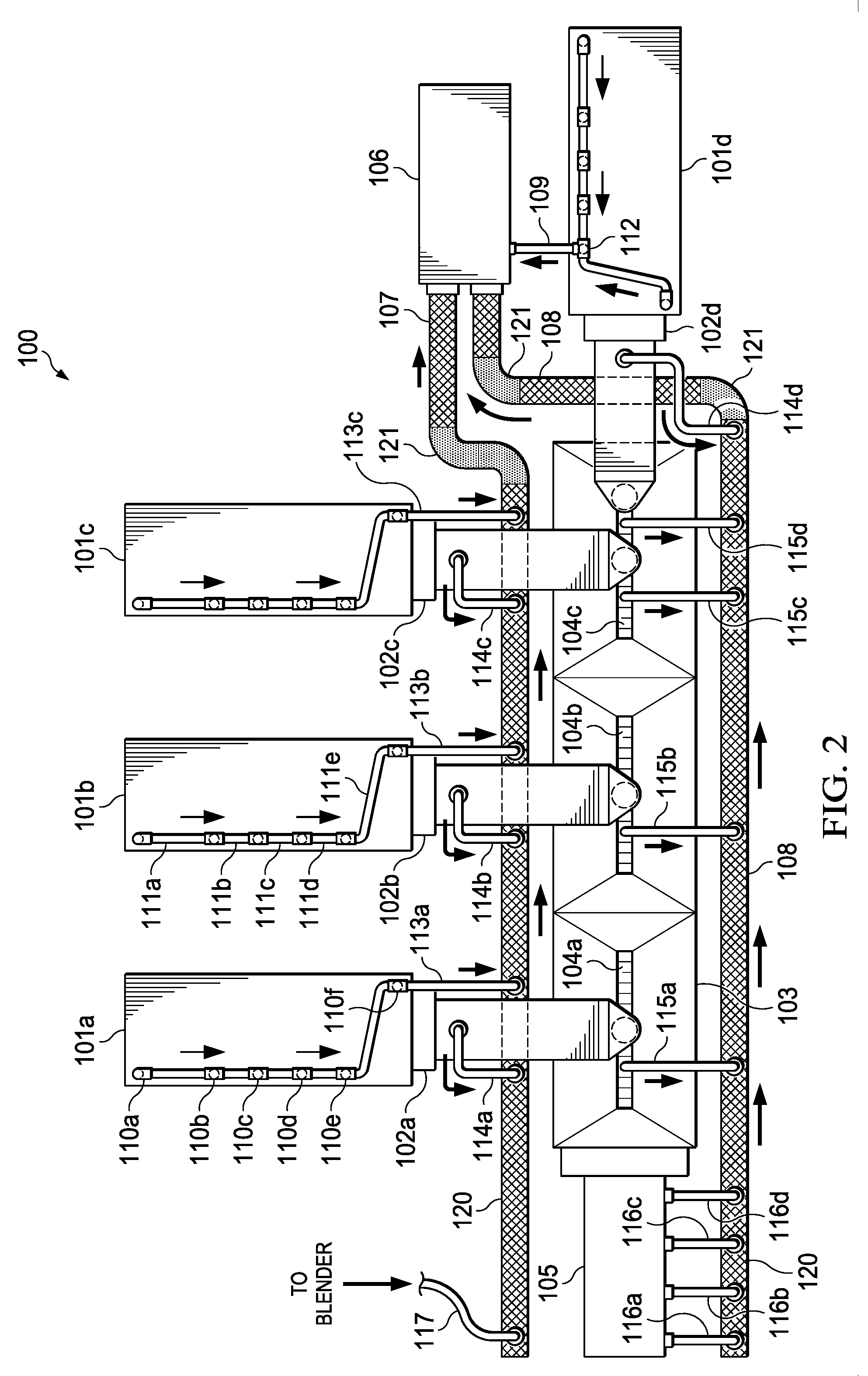 Systems and methods for controlling silica dust during hydraulic fracturing operations using an improved manifold