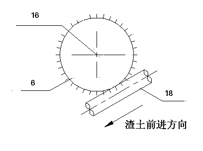 Shield construction soil discharge quantity real-time on-line measuring device with pin wheel device