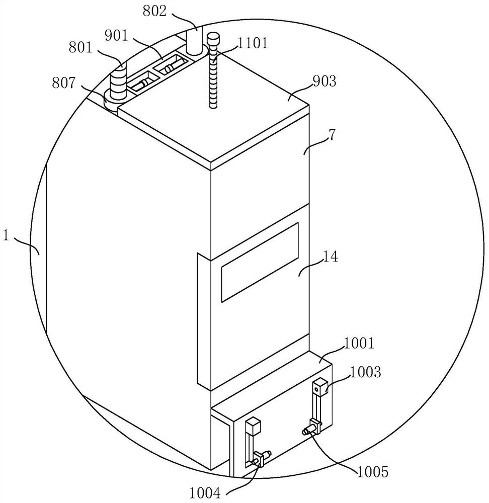 Library book management device with leveling mechanism and use method of book management device