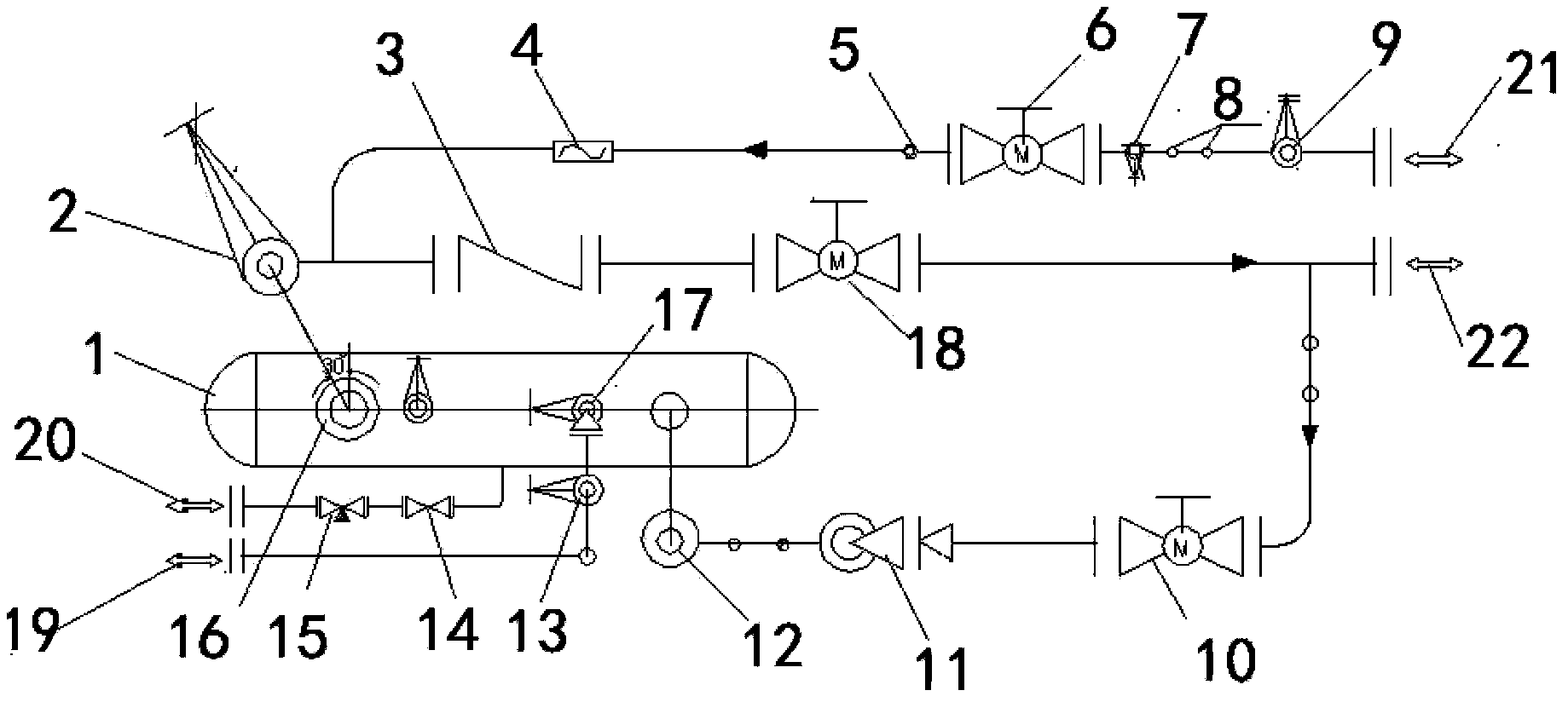 Gathering and transportation skid-mounted device for gas injection and production of salt cavern gas storage and process method