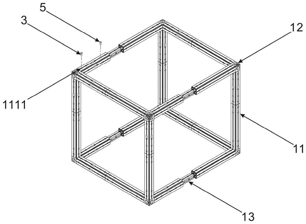 Sectional material cuboid structure and modular exhibition sectional material building system