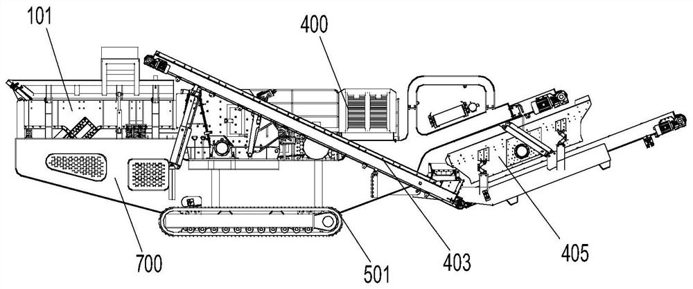 Movable impact crushing station