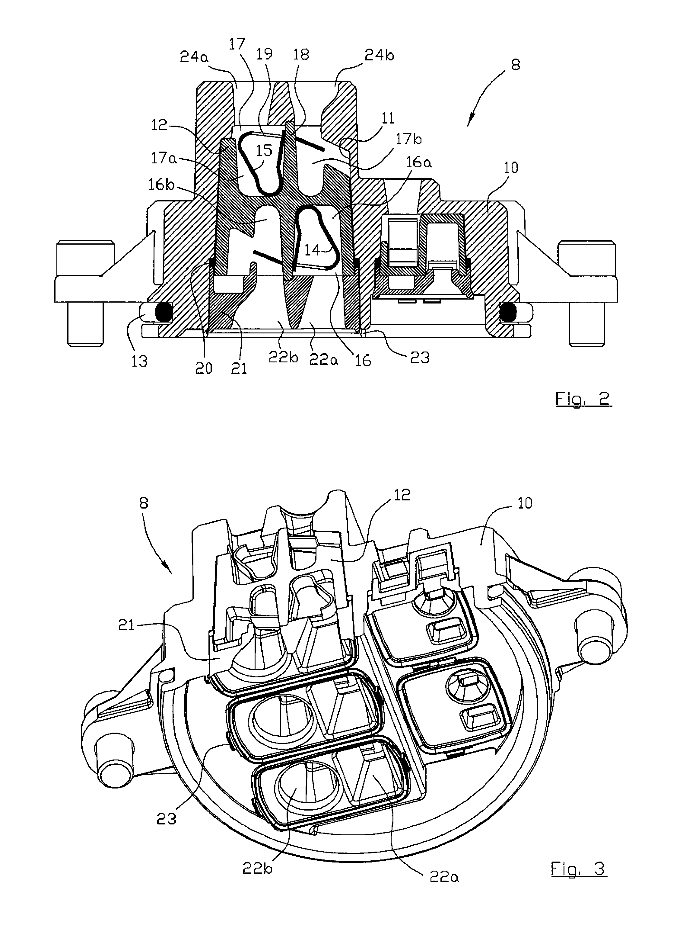 Partition for immersible machine