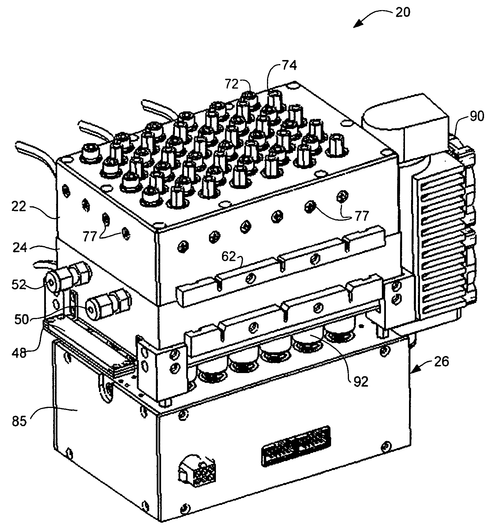 Parallel batch reactor with pressure monitoring