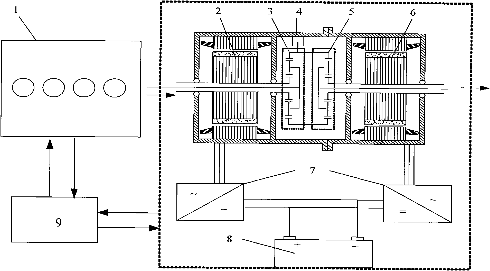 Hybrid power drive device