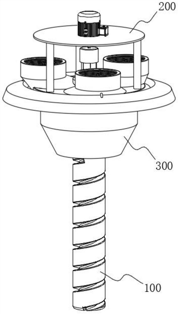 Drilling device for wind power flange forging stock based on wind power type scrap collection