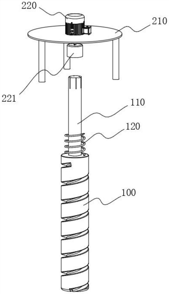 Drilling device for wind power flange forging stock based on wind power type scrap collection