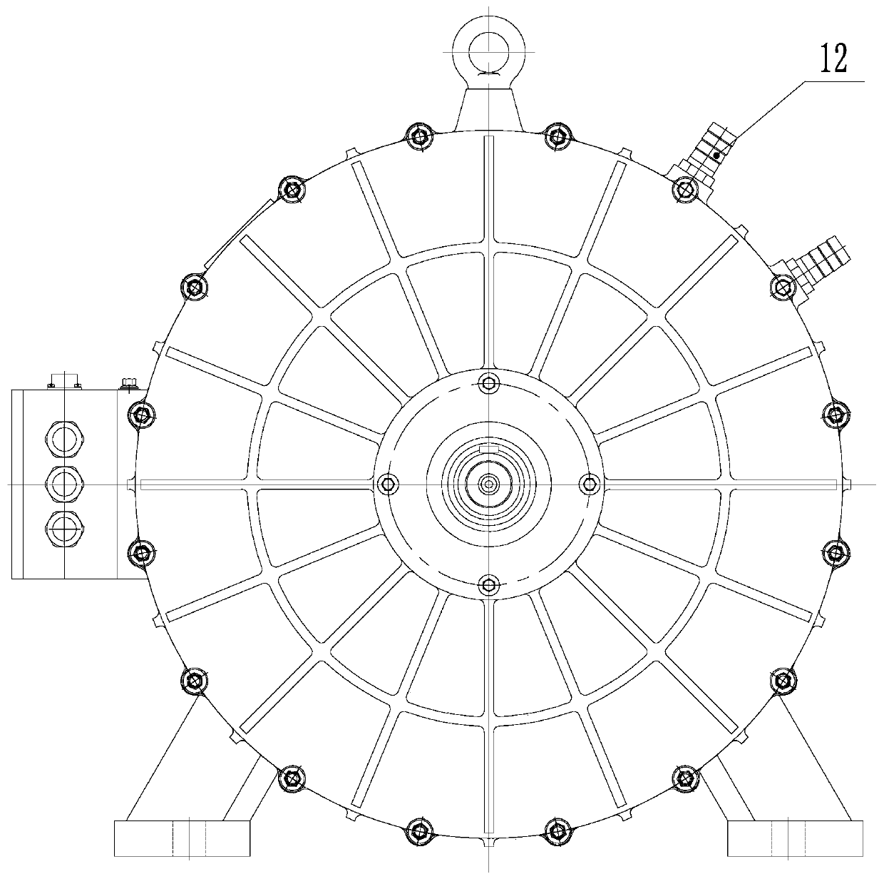 Disc type permanent magnet motor applied to crane