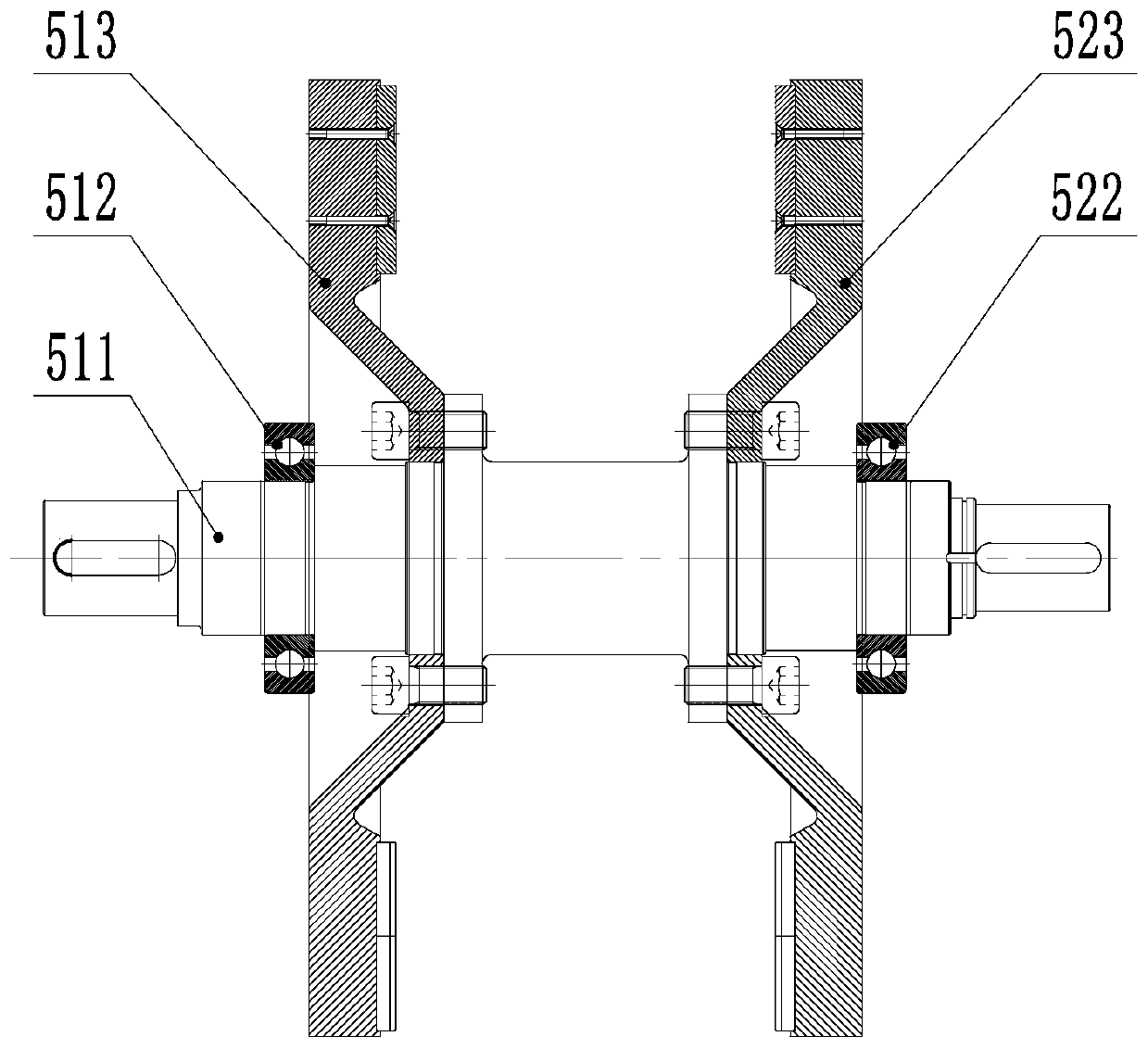 Disc type permanent magnet motor applied to crane