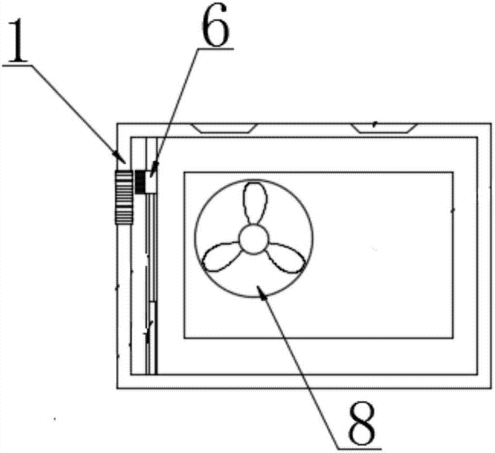 Computer shell built-in system with efficient heat dissipation and dust removal functions