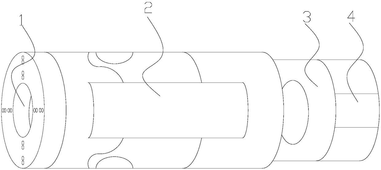 Magnetization, decompression and cooling arc extinction line returning device of coal mine well ventilator electric power case