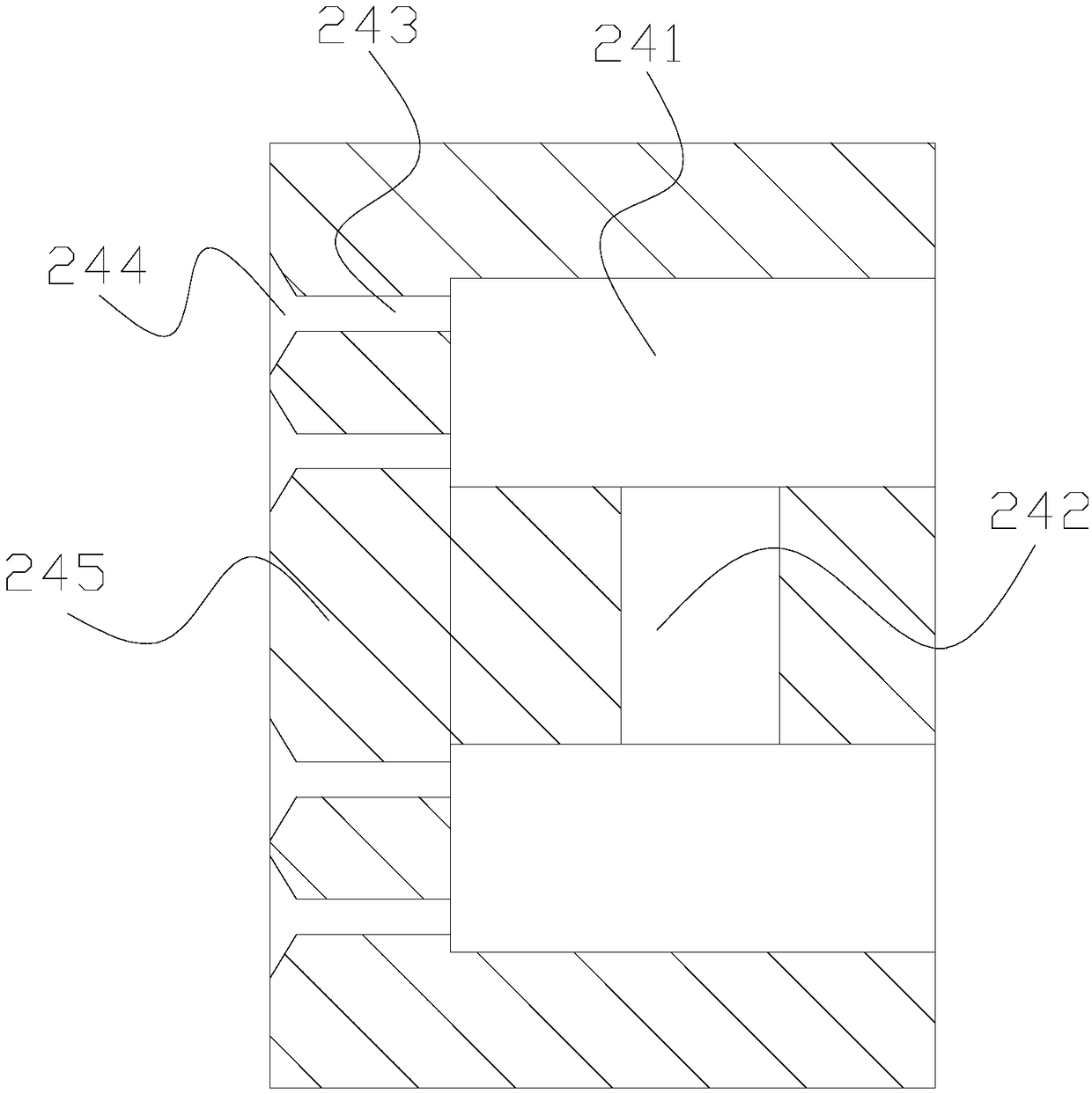 Magnetization, decompression and cooling arc extinction line returning device of coal mine well ventilator electric power case