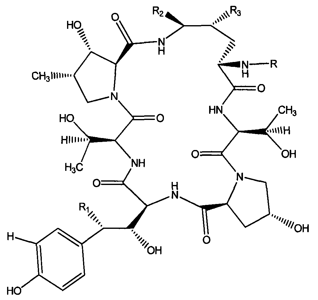 Preparation method of deoxy analog of Echinocandin B