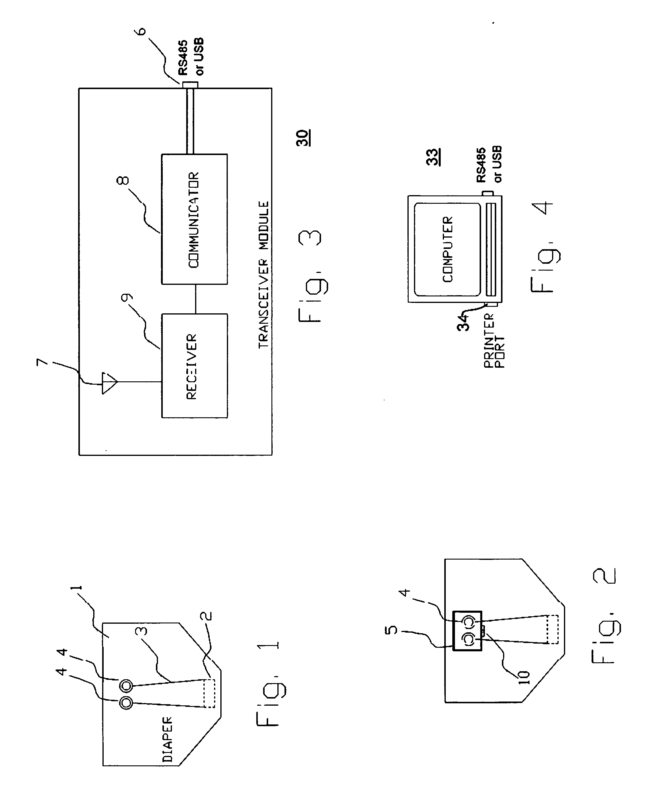 Diaper wetness annunciator system