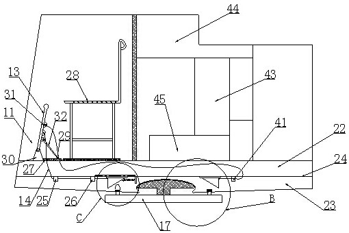 Automatic leveling structure for walking of walking type drilling machine and control system thereof