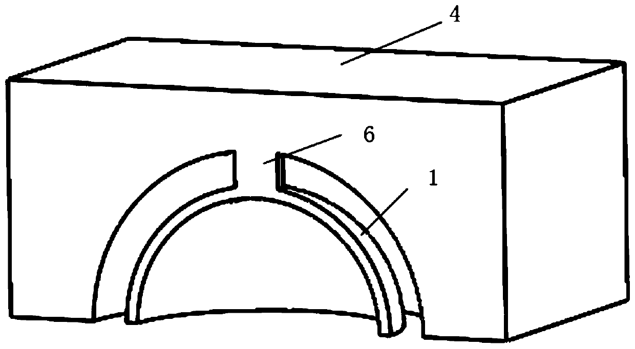 Two-electrode distributed micro-gyroscope with discrete inner ring and outer ring and its preparation method