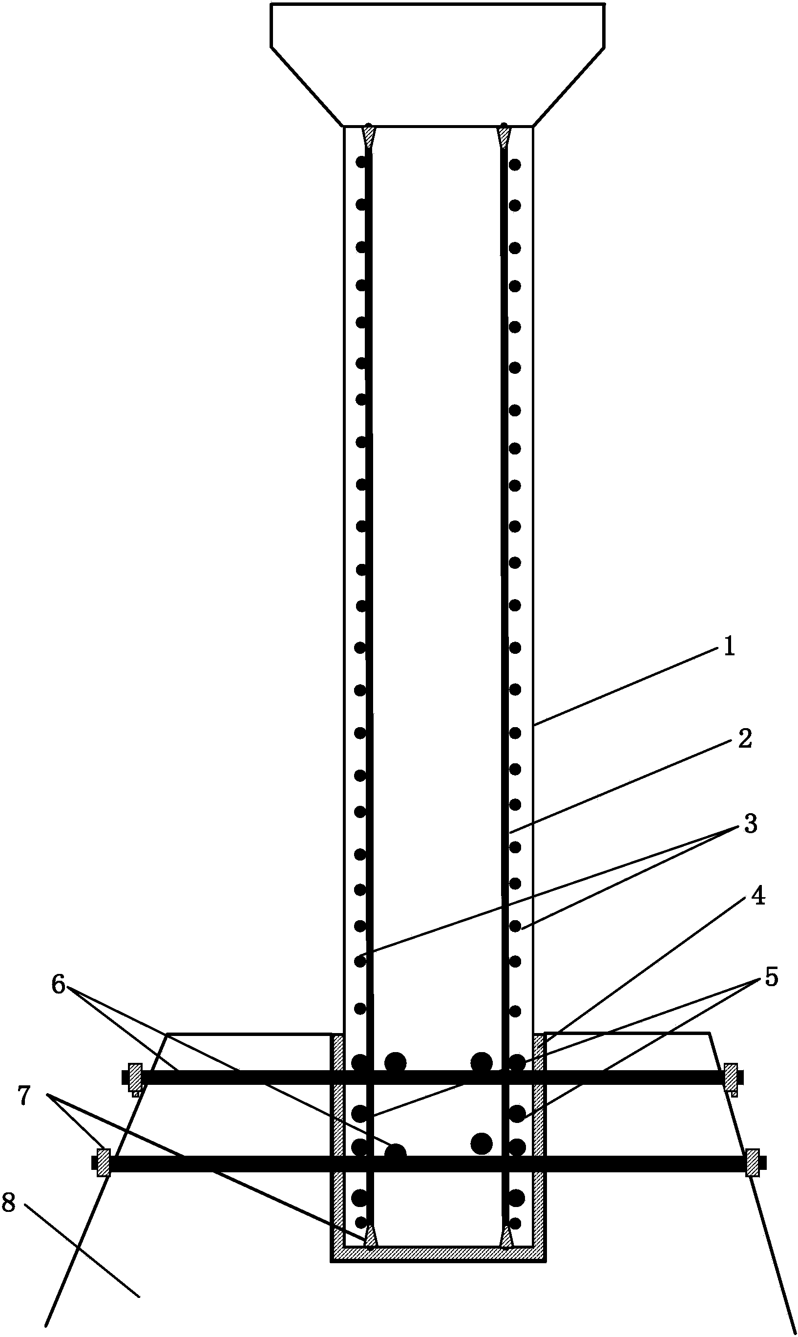 Replaceable transversely-arranged prestressing tendon self-resetting energy dissipation bridge pier