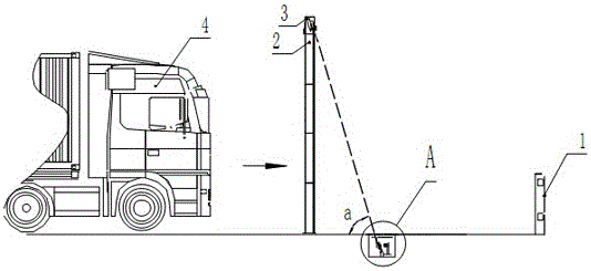 Device and method for measuring vehicle exterior dimension