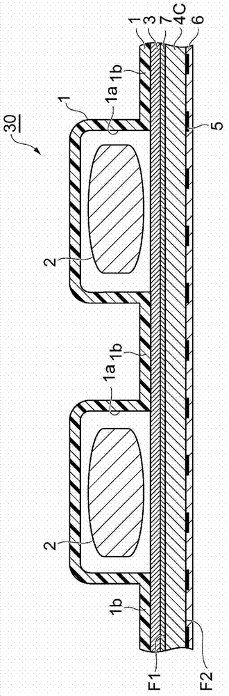 Push-through pack packaging