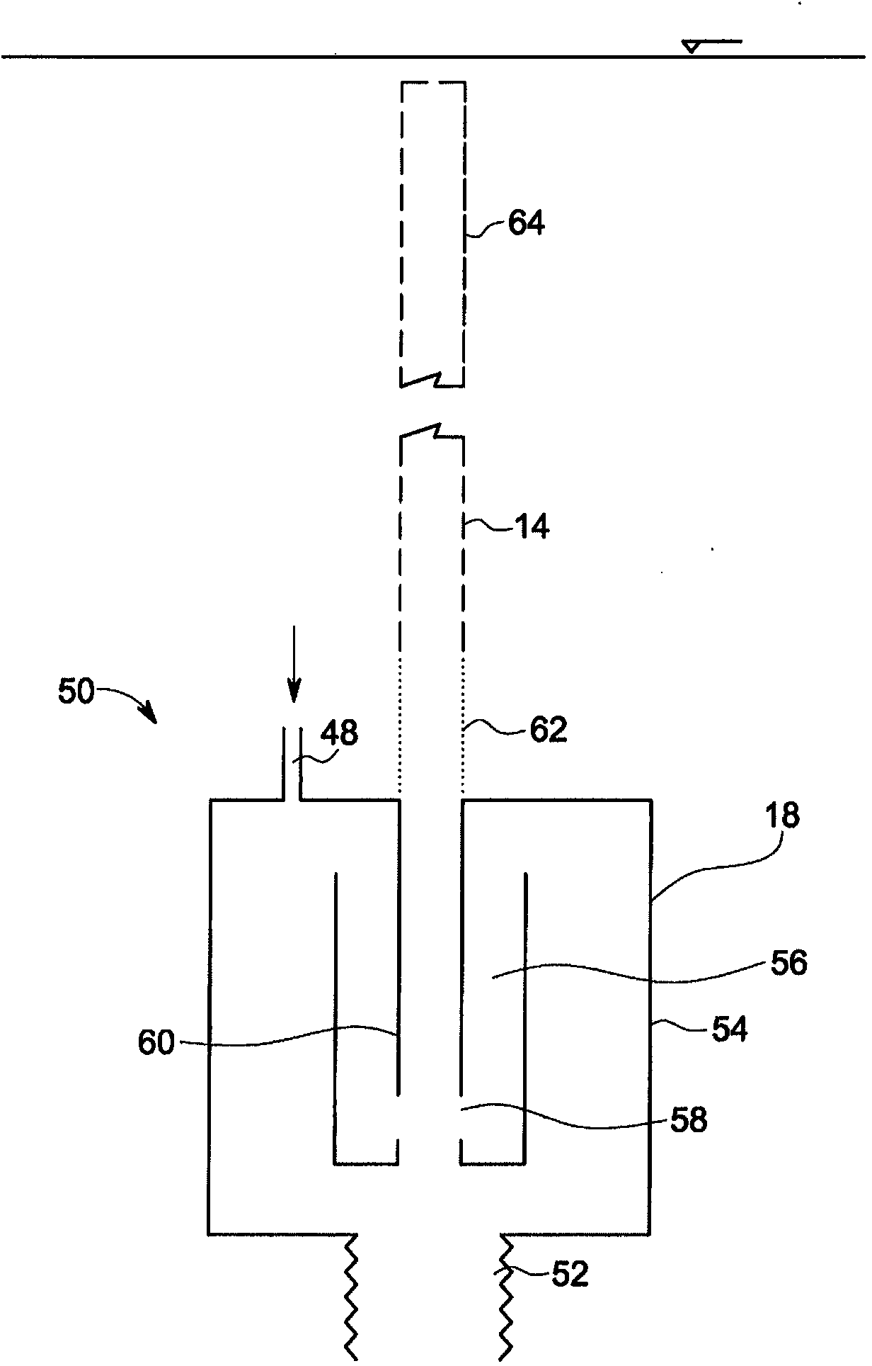 Immersed screen and method of operation