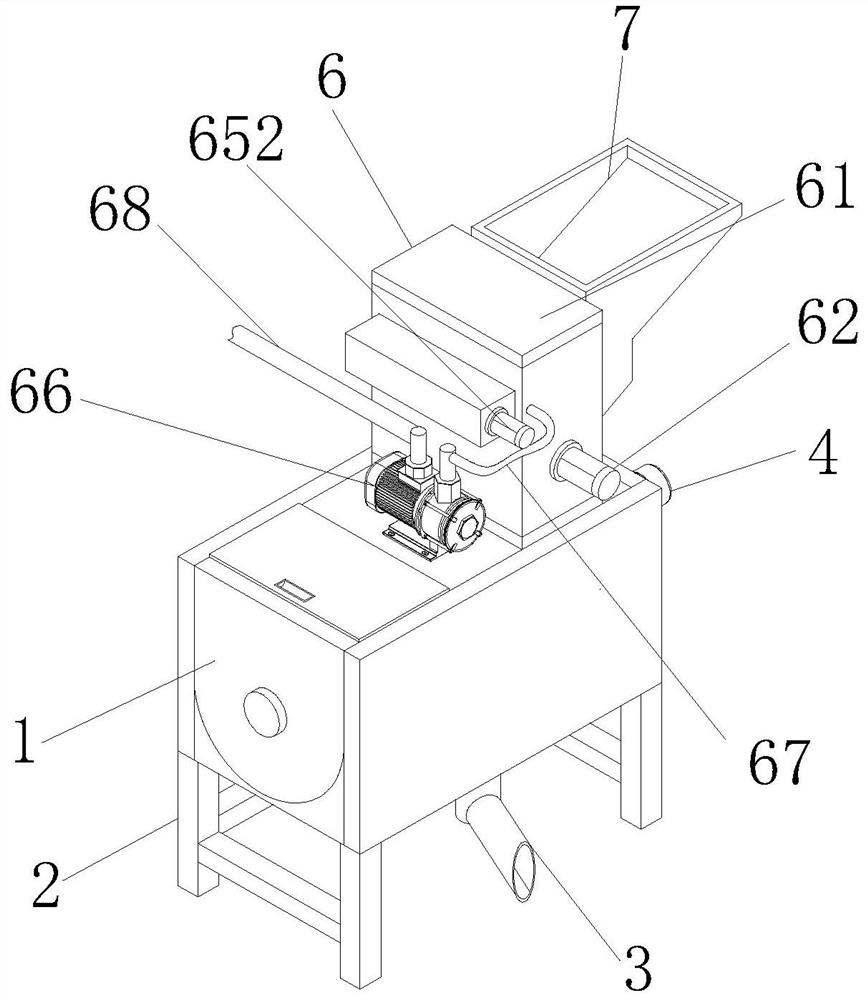 A crushing and stirring device for environmental protection decoration and processing wall covering