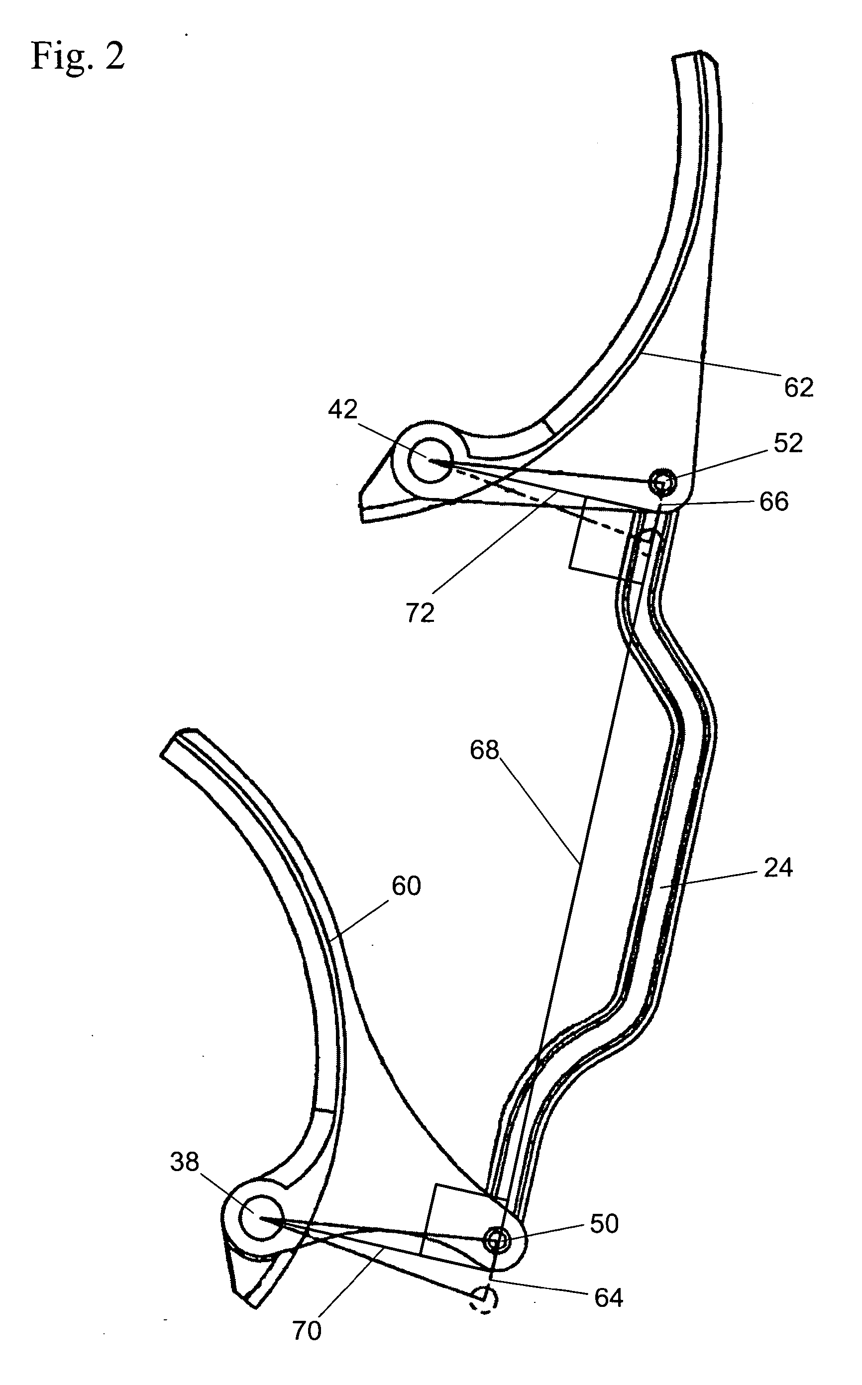 Common link dual arm tensioning device