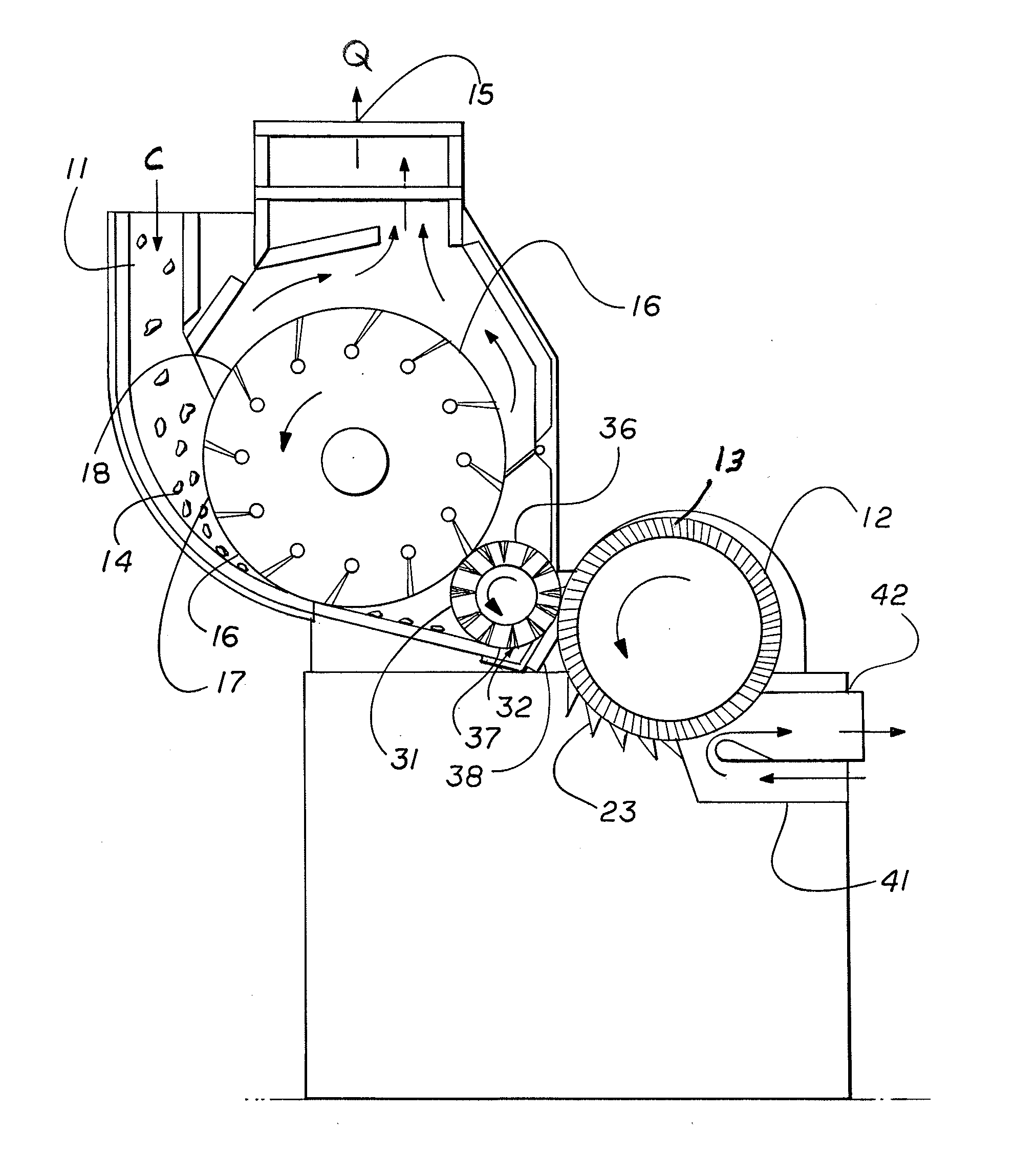 Method and Apparatus for Separating Foreign Matter from Fibrous Material